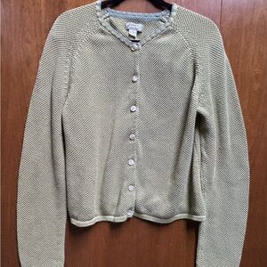Tommy Bahama Olive Button-Up Cardigan